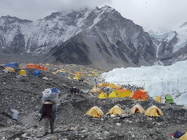Vista desde el campo base Everest Nepal